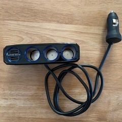 ★簡単取付★車用　簡単シガーソケット　電源　ソケット3連　2連U...