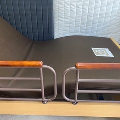 7579 自動リクライニングベッド 自動 リクライニング 調節可能 便利 簡単 ブラウン ベージュ 木目 オシャレの画像
