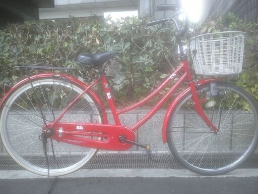整備済み中古自転車　26インチ　税別￥7.980-　軽快車　赤117