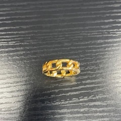 ゴールド リンク デザインリング　指輪の画像