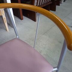 複数在庫あり! ミトノ オフィス/店舗用 スタッキングチェア MC-1229L-SV ピンク×ナチュラル 幅47cm チェア オフィスチェア いす イス 椅子 札幌市東区 新道東店の画像