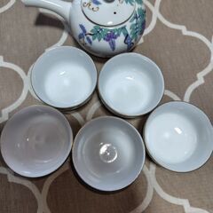 有田焼 哲山 急須と湯呑み５つのセットの画像