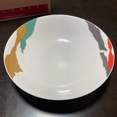【新品未使用】たち吉　Adam&Eve アダムとイヴ　ヴィク　サラダボウル　24cm 箱付きの画像