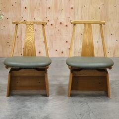 ≪yt1768ジ≫ [2脚セット] karimoku/カリモク家具 回転ダイニングチェア GA5257 大円卓シリーズ/回転椅子/和風/中古家具/宮城県仙台市 70111-14の画像