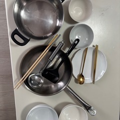 食器セット　フライパン　鍋　お皿　まな板　水切り　