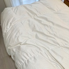 無印 羽毛布団 ２層式 セミダブル