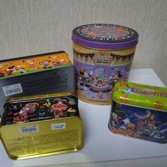 ディズニーハロウィーンお菓子の空き缶の画像