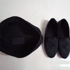 PRADA プラダ PANTOFOLE DONNA IN TESSUTO スリッパ 37 ブラック ポーチ付き ギャランティカード有 の画像