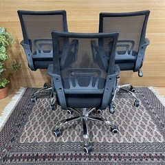 C【デスクチェア黒】3脚セット　の画像