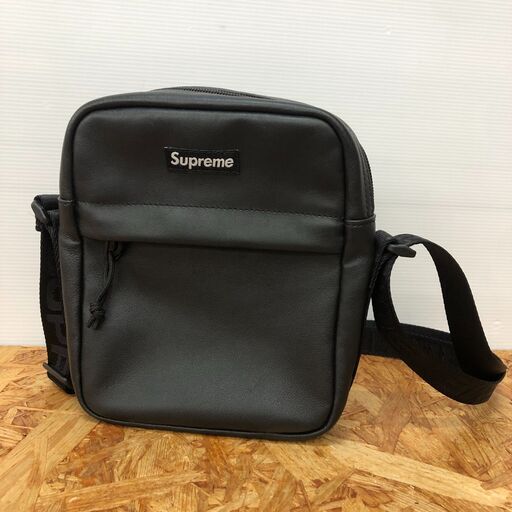 【A312】レザーショルダーバッグ Supreme ブラック