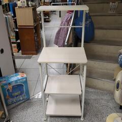 【引取先決まりました！】 レンジ台 幅50 おしゃれ レンジラック 収納 キッチンラック 幅49 キャスター付き キッチン収納の画像