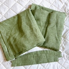 決まりました！ニトリ  NITORI カーテン　２枚セット　グリーンの画像