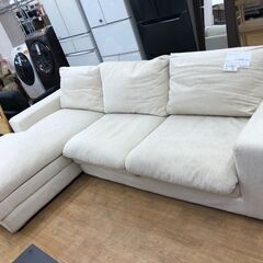 ★ジモティ割あり★ ACTUS カウチソファー アイボリー W260×D165×H66 クリーニング済み SJ8358