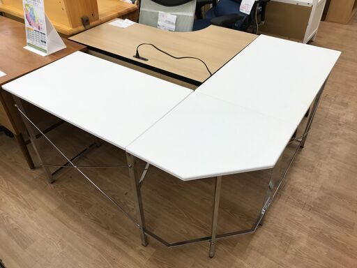 ★ジモティ割あり★ ニトリ L字デスク ホワイト H72×W128×D128 クリーニング済み KJ7757