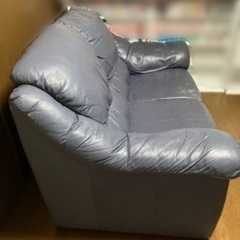 2人掛けソファ 濃紺の画像
