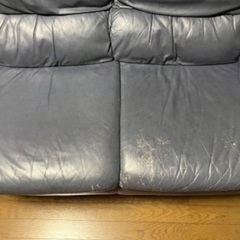 2人掛けソファ 濃紺の画像