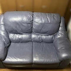 2人掛けソファ 濃紺の画像