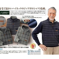 ハーフジップポロシャツの画像