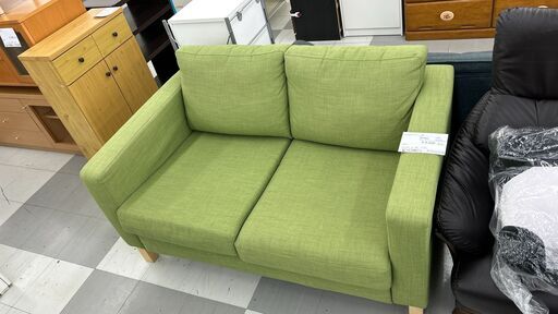 ★ジモティ割あり★  ソファー グリーン H85×D90×W140 クリーニング済み TC2579