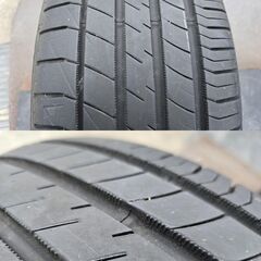 タ外 DUNLOP LE MANS-V 225/55R17 4本セット 2021年 バリ山 アルファード フォレスター フーガの画像