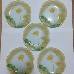 未使用小皿 黄色 たんぽぽ 5枚の画像