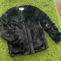 【美品】 ifuru イフルフェイクファージャケット ブルゾンの画像