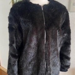 【美品】 ifuru イフルフェイクファージャケット ブルゾンの画像