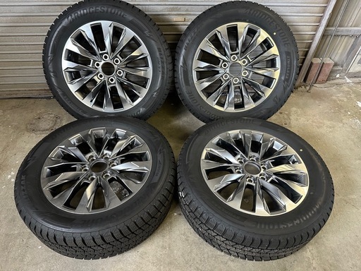 【札幌歓迎】新車外し ランドクルーザー300 純正アルミホイール 2023年製 スタッドレスタイヤ ブリヂストン265/55R20 DM-V3 23年製タイヤ