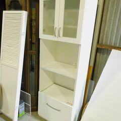 レンジボード 幅約60cm ホワイト コンセント付きレンジ台 食...