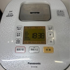 Panasonic ＩＨジャー 炊飯器 ＳＲ－ＨＸ１８６ ホワイト リサイクルショップ札幌 買取本舗 平岸店の画像