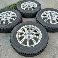 冬13インチ 軽自動車 155/70R13 エブリィ【富山】エブリイ エブリー ミラ イース プレオ バモス 155/70/13 中古４本 13インチ 冬用 スタッドレスタイヤの画像