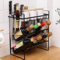 調味料ラック　コンロ下ラック　キッチン収納の画像