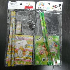 【未開封】ディズニー　ツムツム　スヌーピー　文具セット 鉛筆　消...