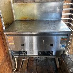 中古　都市ガス 大型二槽式フライヤー ステンレス製　引き取り可能...