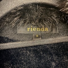 【rienda】リエンダ ファーコート 黒 Sの画像