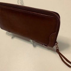 世界約50ケ国を旅した財布　男女共通　ホルダー付き　長財布　レザー　