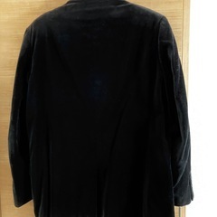 メンズベルベットジャケット黒の画像