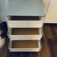 無印良品　スチールユニットシェルフ　ハンガーラックの画像