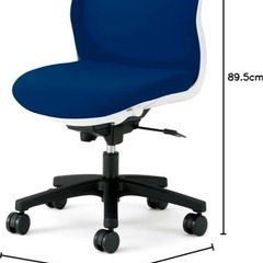 【2000円】デスクチェア　オフィスチェア　ナイトブルーの画像