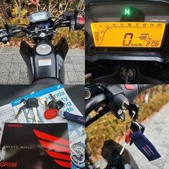 ★HONDA 精悍な黒グロム「JC61」走行まだ4.8千km台 自賠責付 トップケース★東京/大田区【下取OK】の画像