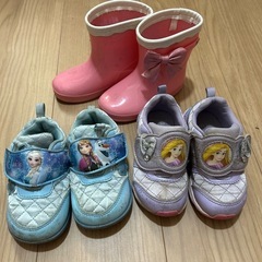 女の子90〜100サイズ　レイブーツ15cm アナ雪の画像