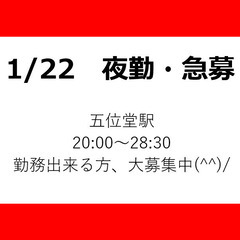 【☆車両相談可★五位堂駅・1/22(水)・夜勤】店舗什器搬入出作...