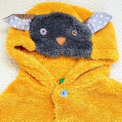 試着のみのほぼ未使用★RAGMART ラグマート 動物耳付きフードポンチョ 90の画像