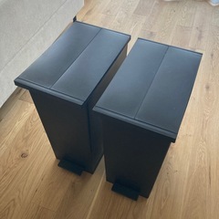 KEYUCA両開きダストボックス LL（42L）ブラック ゴミ箱　　　