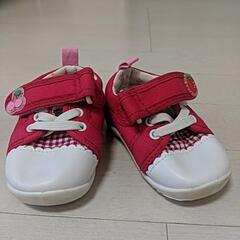 女の子　ベビーシューズ　12cm 記名有りの画像
