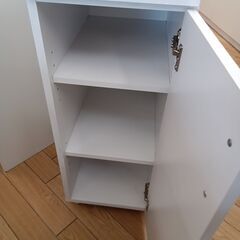 ★ジモティ割あり★  キッチンカウンター ホワイト H89×D45×W30 クリーニング済み TK4041の画像