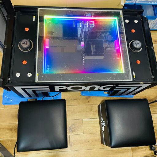 【希少ゲーム家具】ATARI TABLE PONG /アタリ テーブルポン タイトー 専用椅子セット 動作確認済み インテリア アーケード筐体 ゲーム