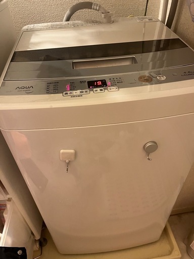 譲り先決定　洗濯機AQUA AQW S45E（W）