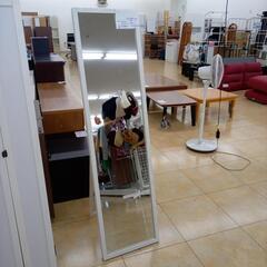 ★ジモティ割あり★  ミラー 白 H150.5×D47.5×W4...