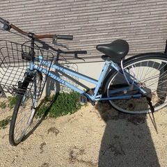 水色の自転車　26インチ　